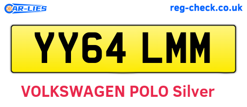 YY64LMM are the vehicle registration plates.