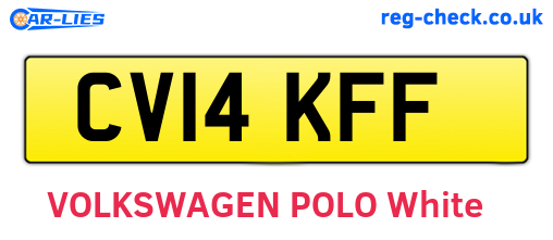 CV14KFF are the vehicle registration plates.