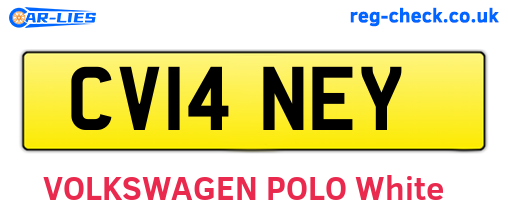 CV14NEY are the vehicle registration plates.