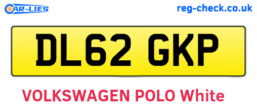 DL62GKP are the vehicle registration plates.