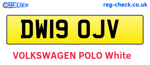 DW19OJV are the vehicle registration plates.