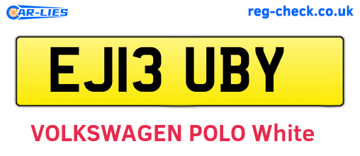 EJ13UBY are the vehicle registration plates.