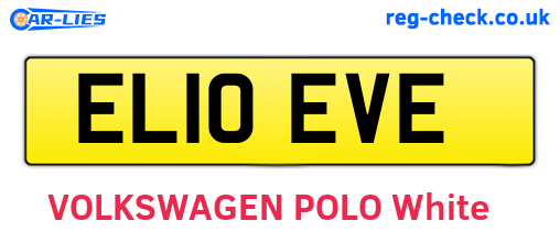 EL10EVE are the vehicle registration plates.