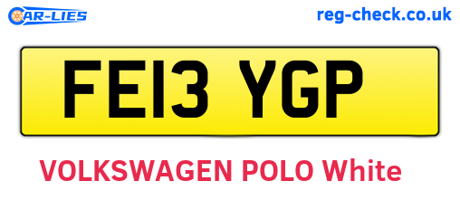 FE13YGP are the vehicle registration plates.