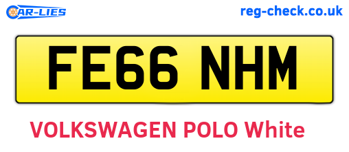 FE66NHM are the vehicle registration plates.