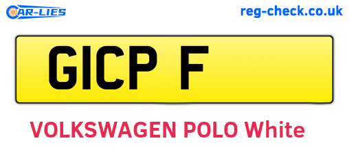G1CPF are the vehicle registration plates.