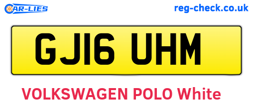 GJ16UHM are the vehicle registration plates.