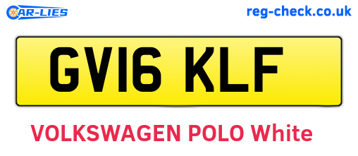 GV16KLF are the vehicle registration plates.