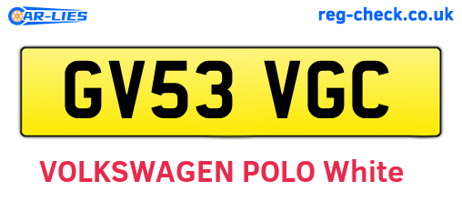 GV53VGC are the vehicle registration plates.