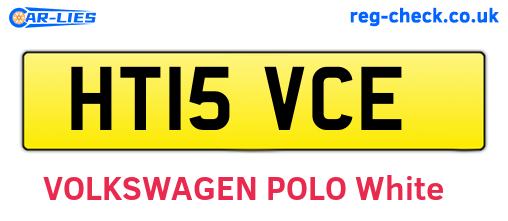 HT15VCE are the vehicle registration plates.