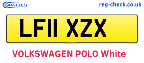 LF11XZX are the vehicle registration plates.