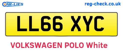 LL66XYC are the vehicle registration plates.