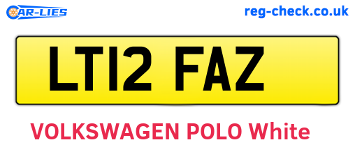 LT12FAZ are the vehicle registration plates.
