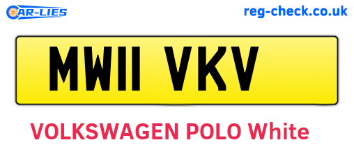 MW11VKV are the vehicle registration plates.