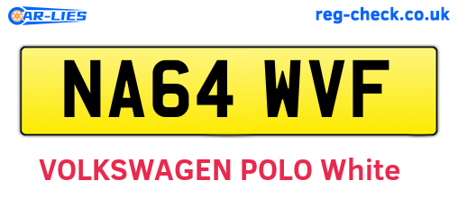 NA64WVF are the vehicle registration plates.