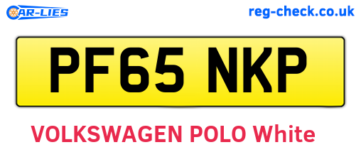 PF65NKP are the vehicle registration plates.