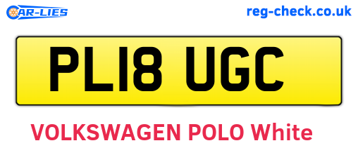 PL18UGC are the vehicle registration plates.