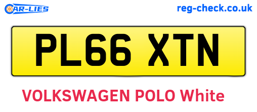 PL66XTN are the vehicle registration plates.