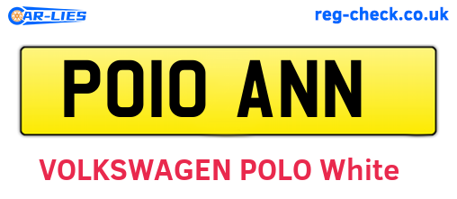 PO10ANN are the vehicle registration plates.