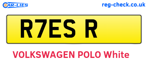 R7ESR are the vehicle registration plates.