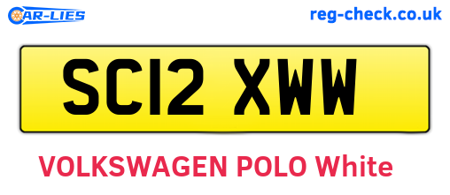 SC12XWW are the vehicle registration plates.