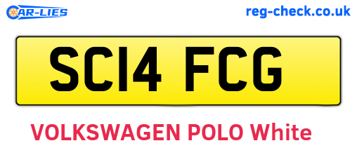 SC14FCG are the vehicle registration plates.