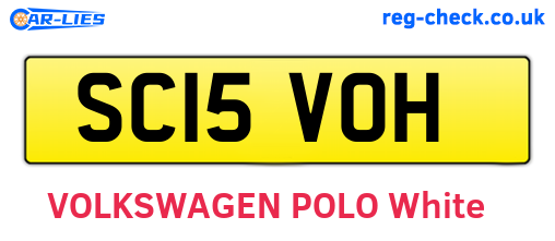 SC15VOH are the vehicle registration plates.