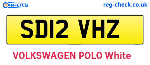 SD12VHZ are the vehicle registration plates.