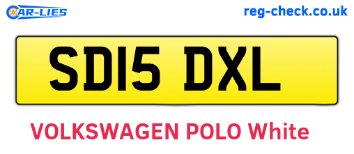 SD15DXL are the vehicle registration plates.
