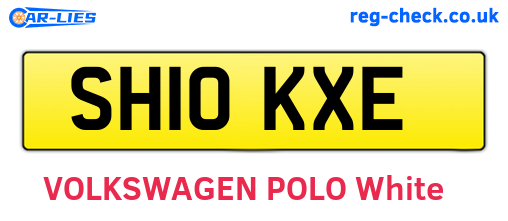 SH10KXE are the vehicle registration plates.