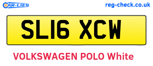 SL16XCW are the vehicle registration plates.
