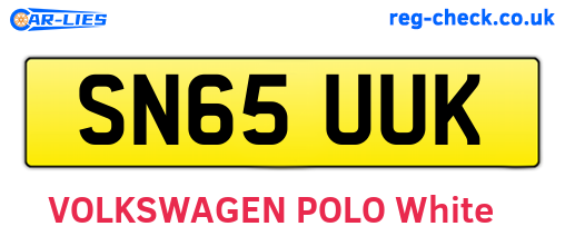 SN65UUK are the vehicle registration plates.