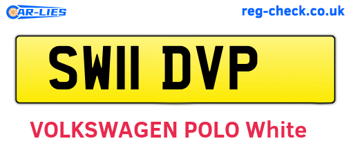 SW11DVP are the vehicle registration plates.