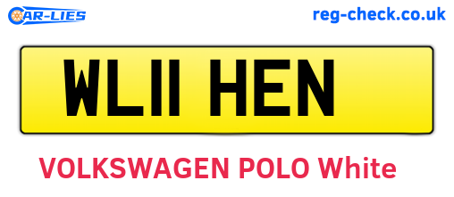 WL11HEN are the vehicle registration plates.