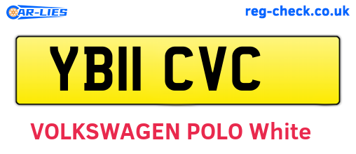 YB11CVC are the vehicle registration plates.
