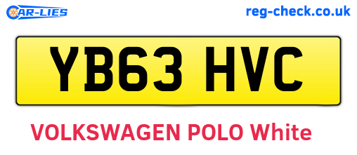 YB63HVC are the vehicle registration plates.