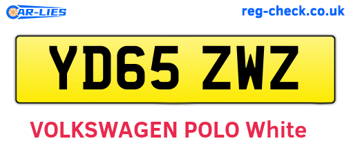 YD65ZWZ are the vehicle registration plates.