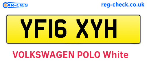 YF16XYH are the vehicle registration plates.