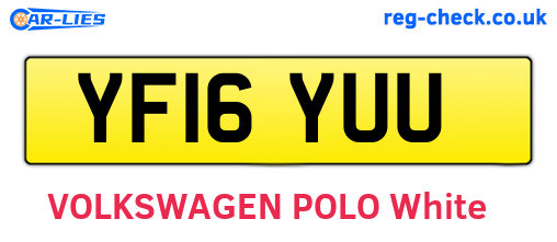 YF16YUU are the vehicle registration plates.