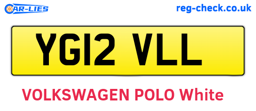 YG12VLL are the vehicle registration plates.