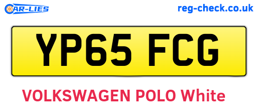 YP65FCG are the vehicle registration plates.