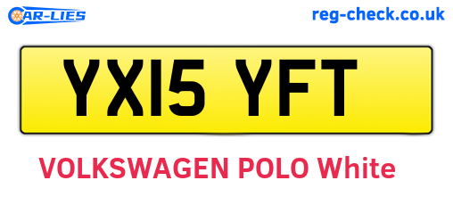 YX15YFT are the vehicle registration plates.