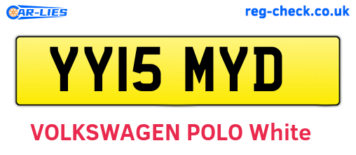 YY15MYD are the vehicle registration plates.
