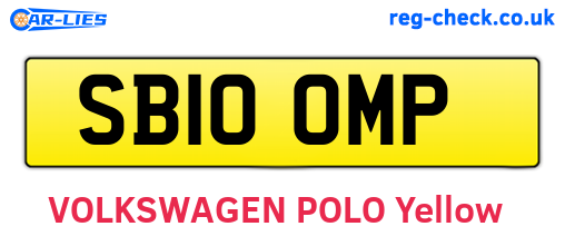 SB10OMP are the vehicle registration plates.