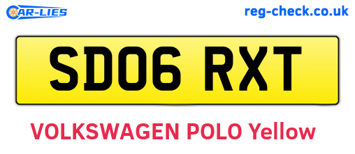 SD06RXT are the vehicle registration plates.