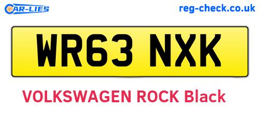 WR63NXK are the vehicle registration plates.