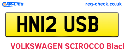 HN12USB are the vehicle registration plates.