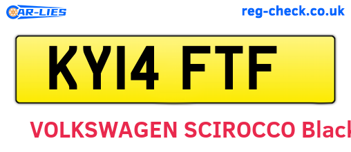 KY14FTF are the vehicle registration plates.