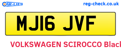 MJ16JVF are the vehicle registration plates.