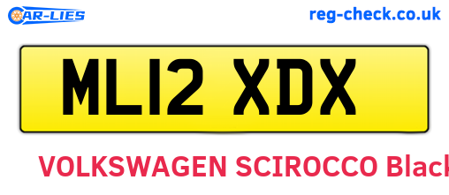 ML12XDX are the vehicle registration plates.